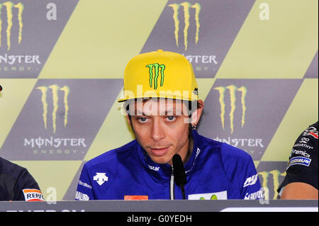 Le Mans, France. Le 05 mai, 2016. Monster Energy Grand Prix de France. Valentino Rossi lors de la conférence de presse. Credit : Action Plus Sport/Alamy Live News Banque D'Images