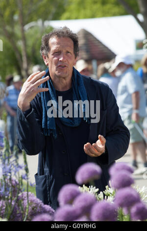 Monty Don BBC d'enregistrement au monde jardiniers RHS Show Malvern Banque D'Images