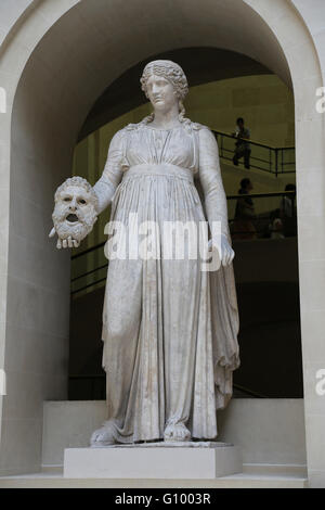 Melpomene, muse de la tragédie. 1re ch. BC-1er c. AD. En. Rome, Italie. Musée du Louvre. Paris. La France. Banque D'Images