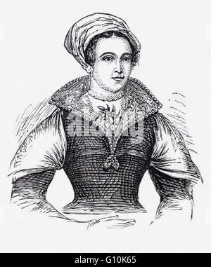 Lady Jane Grey, également connu sous le nom de l'Nine-Day reine, était un aristocrate anglais et monarque de facto de l'Angleterre du 10 juillet au 19 juillet 1553. L'arrière-petite-fille d'Henri VII à sa plus jeune fille, Mary Jane était un cousin une fois retiré d'Édouard VI. Banque D'Images