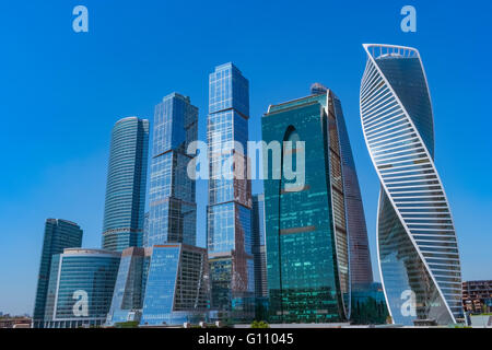 Les gratte-ciel modernes dans le centre-ville de la ville de Moscou, Russie Banque D'Images