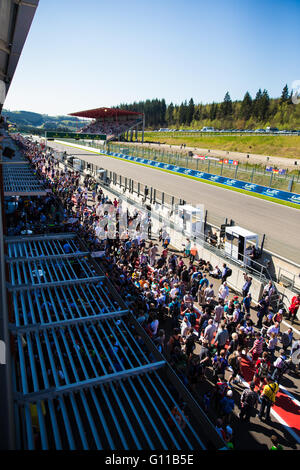 Le circuit Spa-Francorchamps, Belgique. 07Th Mai, 2016. Championnat du monde d'endurance de 6 heures de Spa-Francorchamps. Fans de la voie des stands pour la foule. Credit : Action Plus Sport/Alamy Live News Banque D'Images