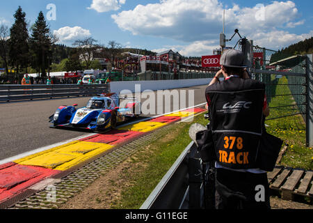 Le circuit Spa-Francorchamps, Belgique. 07Th Mai, 2016. Championnat du monde d'endurance de 6 heures de Spa-Francorchamps. Les photographes se rapproche de la voitures. Credit : Action Plus Sport/Alamy Live News Banque D'Images