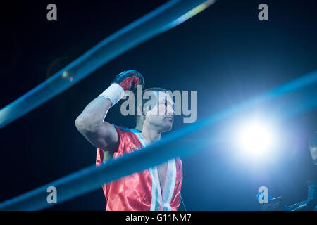 Hambourg, Allemagne. 07Th Mai, 2016. Kubrat Pulev de Bulgarie est présenté avant sa European Heavyweight Championship match de boxe contre Dereck Chisora de Grande-Bretagne à Hambourg, Allemagne, 07 mai 2016. Photo : Lukas SCHULZE/dpa/Alamy Live News Banque D'Images