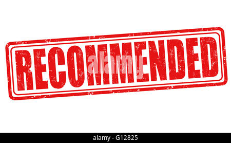 Recommandé grunge tampons sur fond blanc, vector illustration Banque D'Images