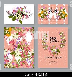 Arabis Floral et orange fleurs retro vintage, vector illustration Illustration de Vecteur