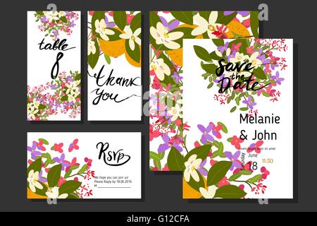 Arabis Floral et orange fleurs retro vintage, vector illustration Illustration de Vecteur