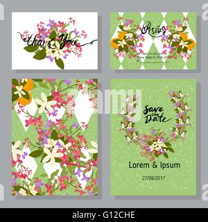 Arabis Floral et orange fleurs retro vintage, vector illustration Illustration de Vecteur