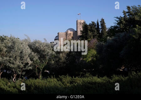 St Andrew's Church construit comme un mémorial aux soldats écossais qui ont perdu la lutte contre l'armée turque pendant la Première Guerre mondiale dans la partie ouest de Jérusalem Israël Banque D'Images