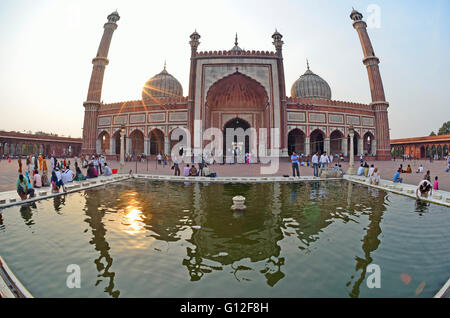 Jama Masjid, mosquée, New Delhi, Inde Banque D'Images