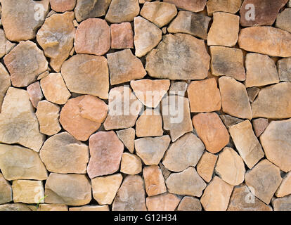 Mur de roche rustique fait main Banque D'Images