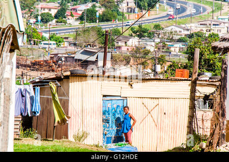 Bhambayi règlement dans le canton à l'Inanda au nord de Durban Banque D'Images