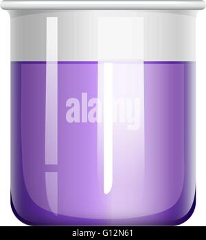 Liquide violet dans bécher en verre illustration Illustration de Vecteur