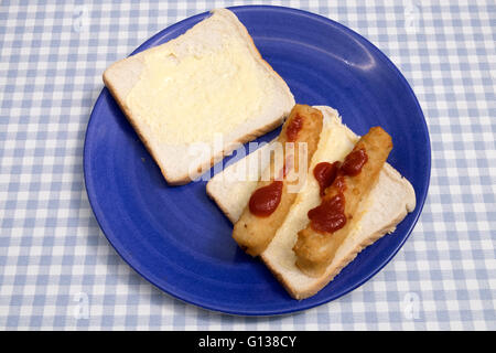 Sandwich doigt poisson Banque D'Images