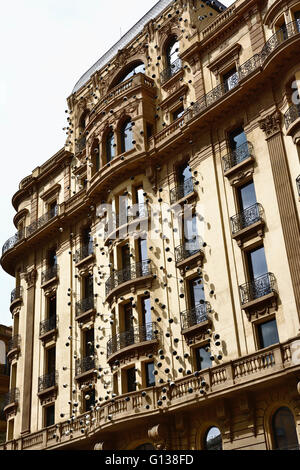 Ohla hotel façade situé dans le centre de Barcelone, Catalogne, Espagne, Europe Banque D'Images