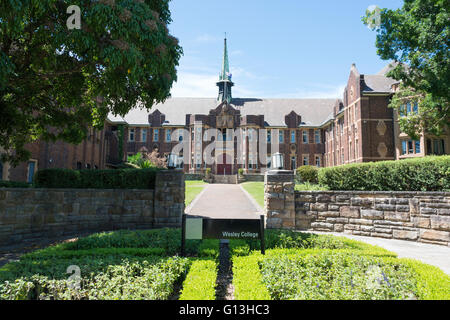 Wesley College, Université de Sydney, dans l'ouest de l'Avenue, Sydney, New South Wales, Australia Banque D'Images