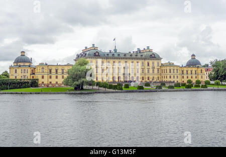 Château de Drottningholm nommé près de Stockholm en Suède Banque D'Images