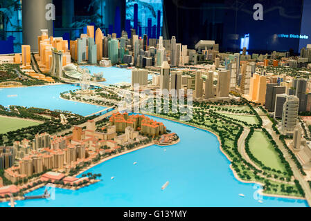 L'Asie du Sud, de Singapour, de l'urbanisme, de construction maquette de Singapour Banque D'Images