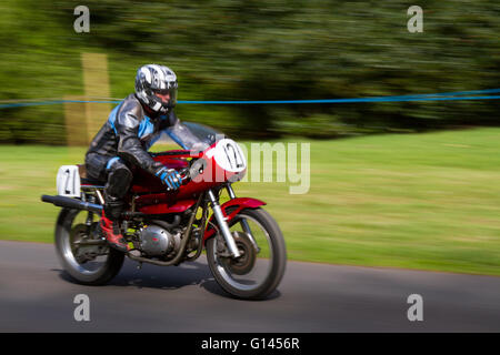 Chorley, Lancashire, Royaume-Uni. 8 mai, 2016. No.121 Steve Mills de Ashton équitation un 1970 750cc BSA Métisse au Hoghton Sprint. Le Sprint, est l'une des plus anciennes manifestations moto dans le comté et est devenu un événement important sur la bicyclette calendrier avec une suite dédiée de l'engagement de passionnés de moto. Le Sprint dispose de tous les différents types de vélos de la fait pour le japonais, et inclut même quelques motos personnalisées et faits maison. © Mar Photographics/Alamy Live News Crédit : Mar Photographics/Alamy Live News Banque D'Images