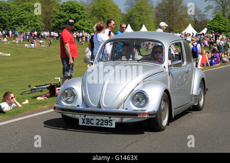 Volkswagen Beetle (1977). Châtaignier dimanche 8 mai 2016. Bushy Park, Hampton court, London Borough of Richmond, Angleterre, Grande-Bretagne, Royaume-Uni, Royaume-Uni, Europe. Parade de véhicules vintage et classiques et expositions avec attractions foraines et reconstitutions militaires. Crédit : Ian Bottle / Alamy Live News Banque D'Images