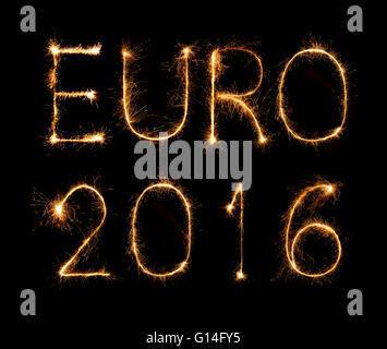 Sparkler firework signe de l'Euro 2016 de football Banque D'Images