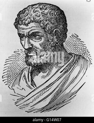 Euclid (sens, bonne gloire, 300 avant J.-C.) était un mathématicien grec, souvent appelé le "Père de la géométrie'. On sait peu de choses sur sa vie. La date et le lieu de naissance d'Euclide et la date et les circonstances de sa mort sont inconnus. Pas de ressemblance ou des Banque D'Images