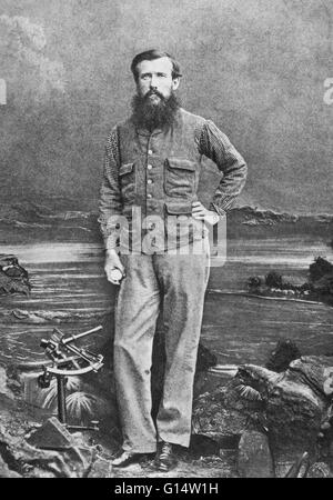 John Hanning Speke (1827-1864) était un officier de l'armée indienne britannique qui a fait trois expéditions d'exploration de l'Afrique et qui est le plus associé à la recherche de la source du Nil et la découverte et la désignation du lac Victoria. Banque D'Images