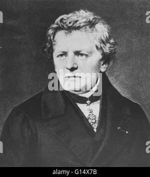 Georg Simon Ohm (1789-1854) est un physicien allemand. En tant que professeur de lycée, Ohm a commencé ses recherches avec la cellule électrochimique récemment inventé, inventé par Comte italien Alessandro Volta. En utilisant l'équipement de sa propre création, l'Ohm a déterminé qu'il y Banque D'Images