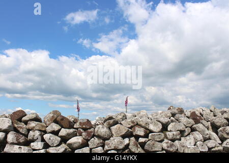 Rathgall mur de pierre Fortin dans le comté de Wicklow, Irlande Banque D'Images