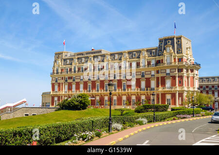 Hôtel du Palais Biarritz, Imperial Resort à côté plage. Aquitaine, Pays basque, France. Banque D'Images