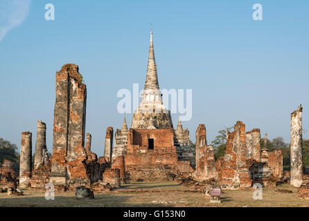 Viharn Luang (Grand Hall), le Wat Phra Si Sanphet, Ayutthaya, Thaïlande Banque D'Images