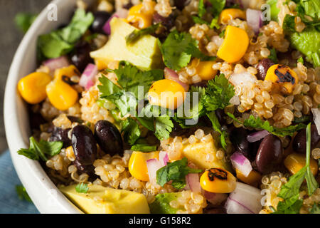 Le sud-ouest maison salade mexicaine aux haricots maïs et coriandre Banque D'Images