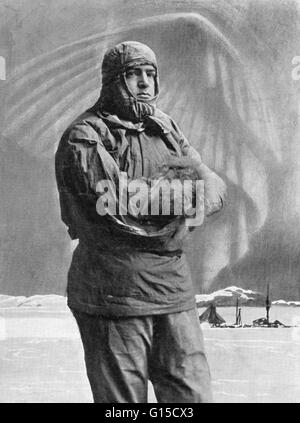 Sir Ernest Henry Shackleton (1874-1922), en 1914, l'explorateur irlandais de l'Antarctique. Shackleton est né dans le comté de Kildare, Irlande, et a servi comme officier subalterne sur le Capitaine Scott's 1901 National Antarctic Expedition. En 1909, il conduit sa propre expédition à un Banque D'Images