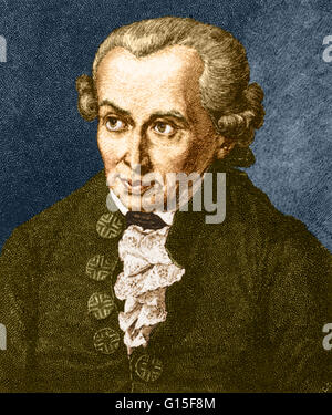 Emmanuel Kant (Avril 22, 1724 - février 12, 1804) était un philosophe allemand qui fait des recherches, donné des conférences et a écrit sur la philosophie et l'anthropologie au siècle des lumières à la fin du 18e siècle. Son oeuvre majeure, la critique de la Raison Pure (1781), aime Banque D'Images