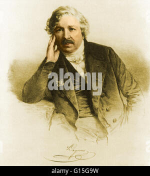 Louis Daguerre (1789-1851) était un artiste français et le physicien et inventeur du daguerréotype de la photographie. Bien qu'à l'origine employé comme un agent du fisc, Daguerre est devenu un peintre de décors d'opéra, et a inventé l'allumé diorama. Après t Banque D'Images