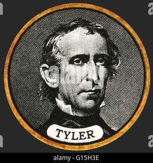 John Tyler (Mars 29, 1790 - janvier 18, 1862) a été le dixième Président des États-Unis (1841-1845). D'abord un démocrate, son opposition à l'Andrew Jackson et Martin Van Buren l'a conduit à l'alliance avec le parti whig. Originaire de Virginie, il a servi un Banque D'Images