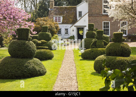 Jardin du Manoir Hemingford Grey Banque D'Images