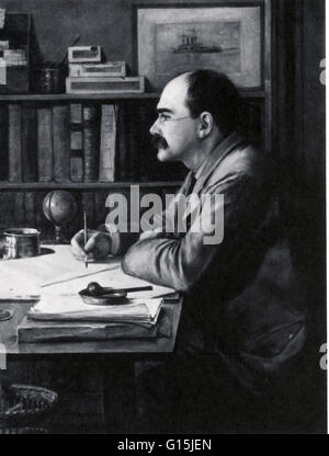 Joseph Rudyard Kipling (30 décembre 1865 - 18 janvier 1936) était un écrivain, poète, et écrivain. Il a écrit des poèmes et récits de soldats britanniques en Inde et d'histoires pour enfants. Il est né à Bombay, dans la présidence de Bombay British Banque D'Images