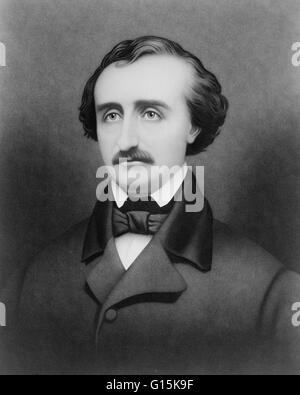 Edgar Allan Poe (1809-1849) était un écrivain, poète, éditeur et critique littéraire, considérés comme faisant partie du mouvement romantique américain. Mieux connu pour ses histoires de mystère et le macabre, Poe est l'un des premiers médecins américains de la courte s Banque D'Images