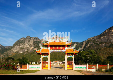 Temple chinois, Khao San Roi Yot Parc National, Prachuap Kiri Khan, Thaïlande, Asie du Sud, Asie Banque D'Images