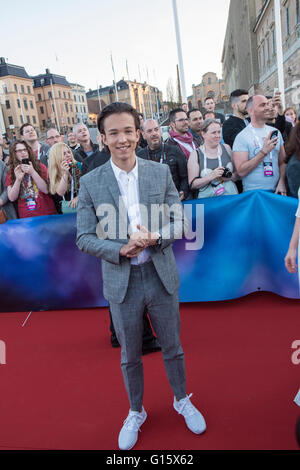 Stockholm, Suède. 8e mai. Frans de la Suède sur le tapis rouge pour le CES 2016. Credit : Stefan Crämer/Alamy Live News Banque D'Images