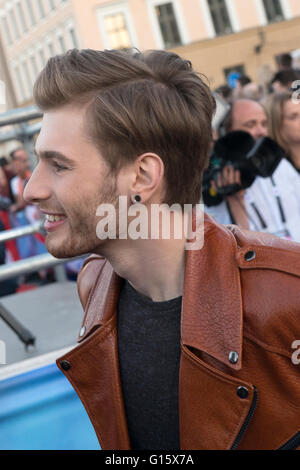 Stockholm, Suède. 8e mai. Justs de Lettonie sur le tapis rouge pour le CES 2016. Credit : Stefan Crämer/Alamy Live News Banque D'Images