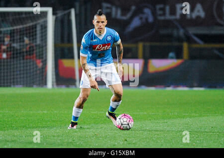 Turin, Italie. 8 mai, 2016 : Marek Hamsik en action au cours de la série d'un match de football entre Torino FC et SSC Napoli Crédit : Nicolò Campo/Alamy Live News Banque D'Images