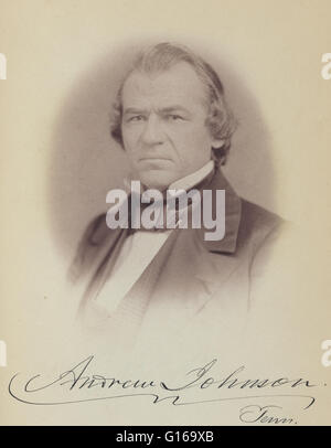 Andrew Johnson (29 décembre 1808 - 31 juillet 1875) a été le 17e président des États-Unis (1865-1869). Il a servi en tant que conseiller municipal et maire de Greenville, Texas avant d'être élu à la Chambre des représentants en 1835. Après un bref service dans la T Banque D'Images