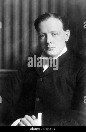 Bain News Service photo de Churchill. Aucune date enregistrée sur carte de légende. Winston Leonard Spencer-Churchill (Novembre 30, 1874 - janvier 24, 1965) était un homme politique britannique qui fut Premier Ministre du Royaume-Uni de 1940 à 1945 et de nouveau à partir de la chambre 19 Banque D'Images