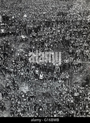 La deuxième bataille de la Marne (15 juillet - 6 août 1918) a été la dernière grande offensive du printemps allemande sur le front occidental pendant la PREMIÈRE GUERRE MONDIALE. L'attaque allemande a échoué quand une contre-attaque menée par les forces françaises et dont plusieurs centaines de chars overwhelme Banque D'Images