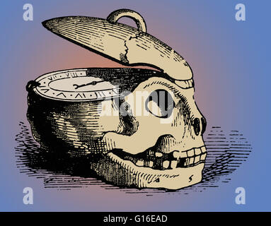 Un mémento mori (rappelez-vous que vous allez mourir) est un rappel symbolique ou artistique de l'inévitabilité de la mort. L'expression, memento mori, développé avec l'essor du christianisme, qui a insisté sur le ciel, l'enfer, et le salut de l'âme dans le afterli Banque D'Images