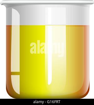 Mélange de produits chimiques dans le pot à l'illustration Illustration de Vecteur