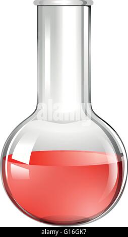 Liquide rouge verre bécher ing illustration Illustration de Vecteur