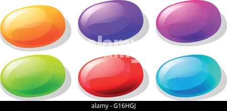 Jelly Beans dans de nombreuses couleurs illustration Illustration de Vecteur